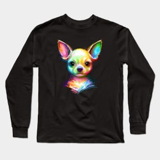 Chihuahua Colorful Painting Long Sleeve T-Shirt